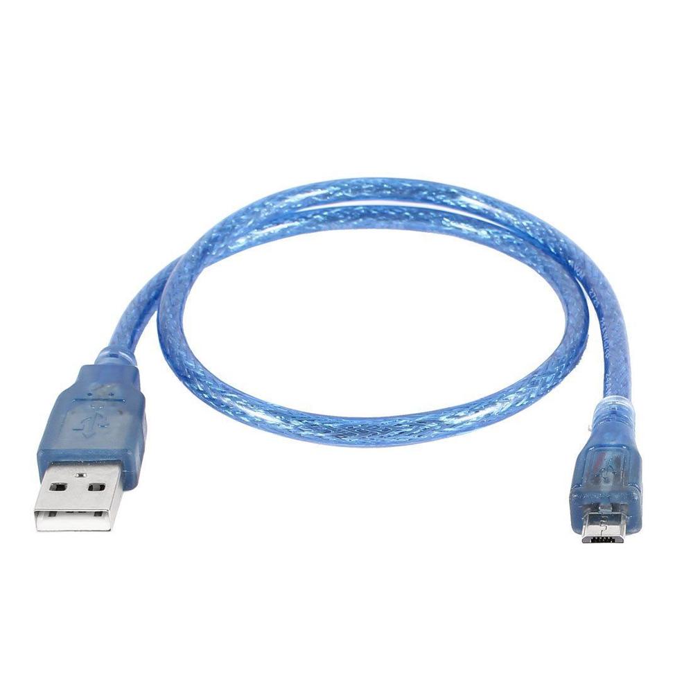 Câble micro USB 50 cm bleu