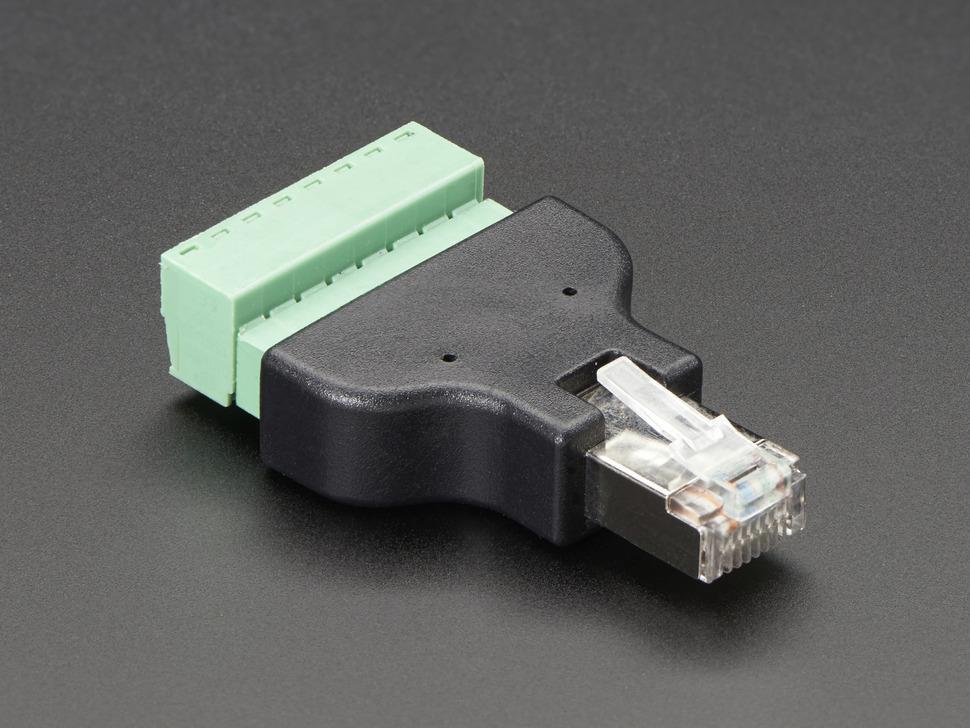 Adafruit Ethernet RJ45 Male Plug Terminal Block