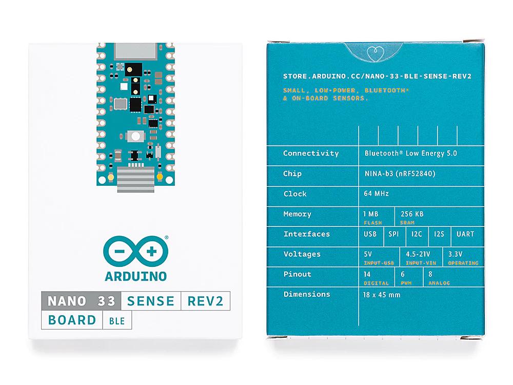 Arduino Nano 33 Ble Sense Rev2 Zonder Headers Opencircuit 5942