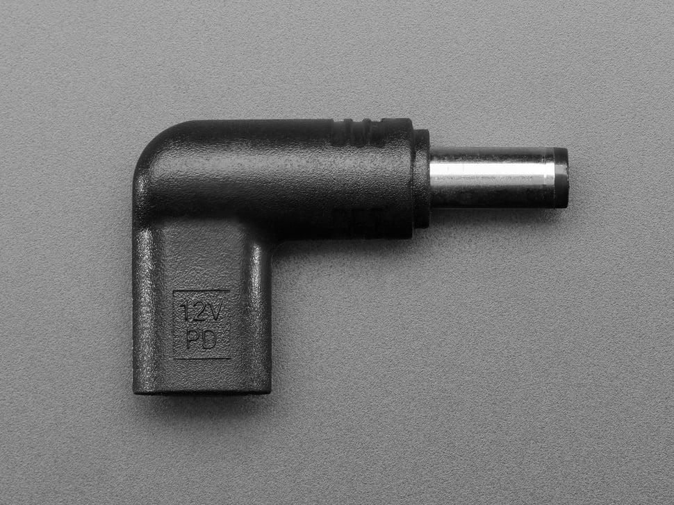 Adafruit USB Type C PD naar 5.5mm/2.1mm Barrel Jack Adapter - 12V