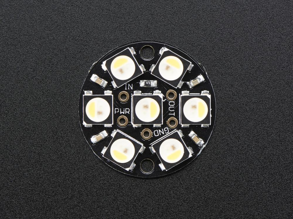 NeoPixel Jewel - 7 x 5050 RGBW LED w/ Integrated Drivers - Warm White