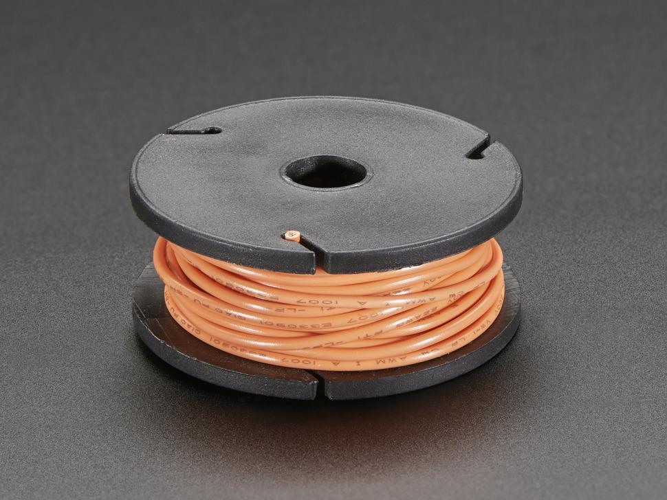 Adafruit stranded kerndraadspoel - 25ft - 22AWG - Oranje
