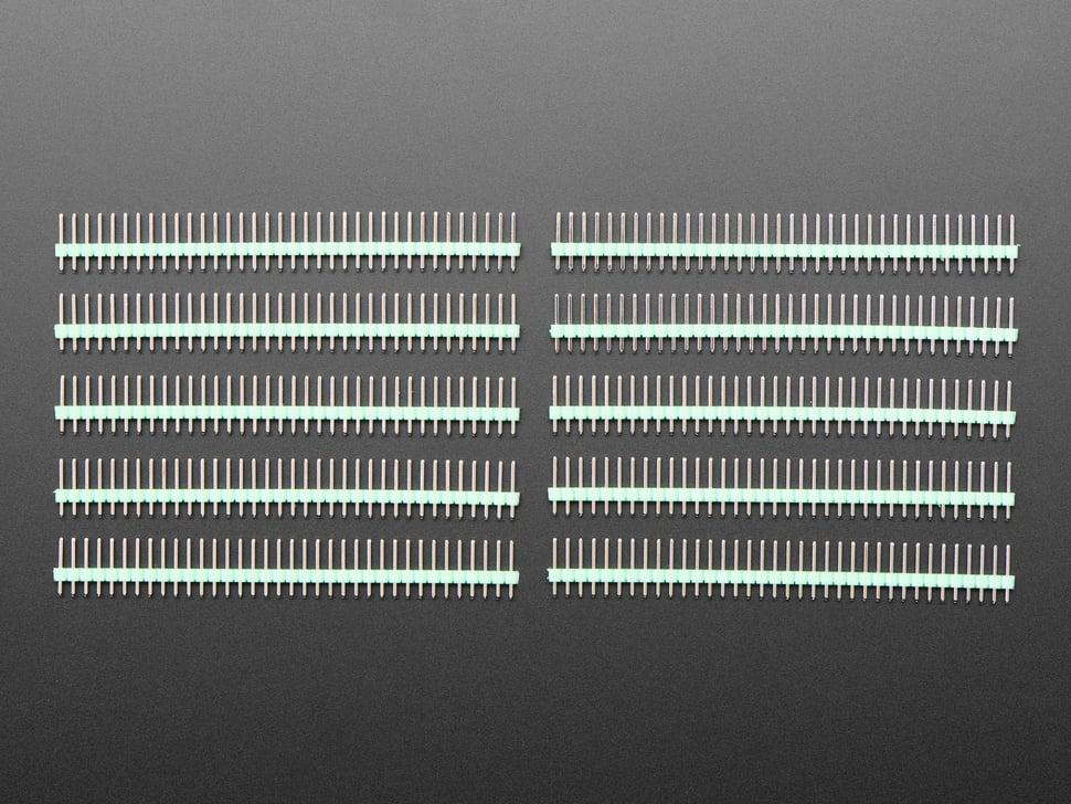 Adafruit Break-away 0,1" 36-pins strip male header - green - 10 stuks