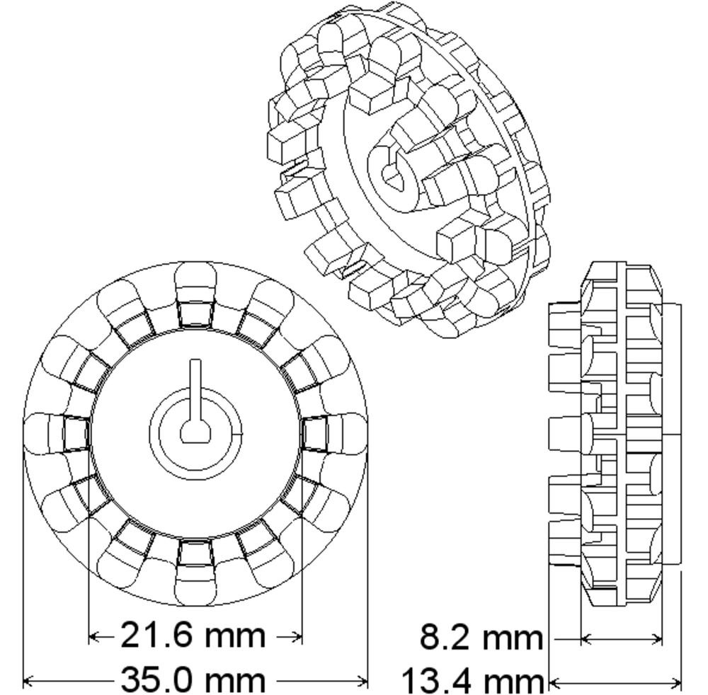 Paire de roues Pololu 42 × 19 mm