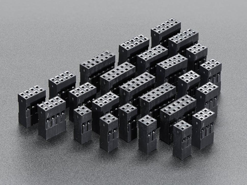 Adafruit Kleine dubbele rij kabelbehuizing voor doe-het-zelf jumper