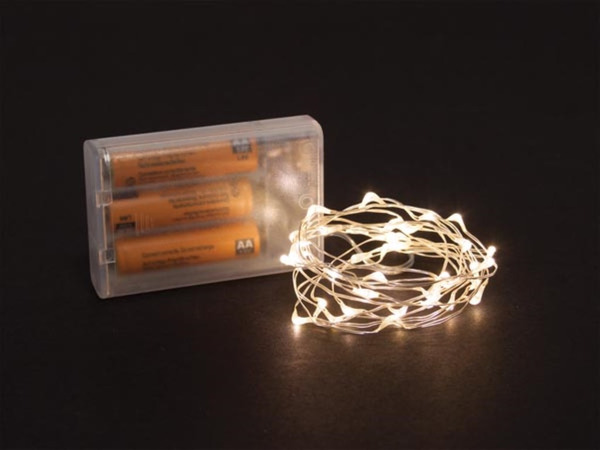 Light Creations Stringa LED Microlight con 40 luci bianco caldo ...