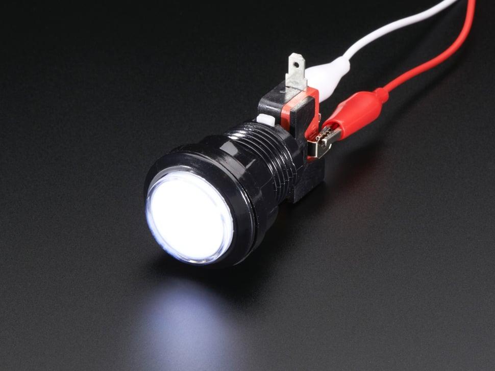 Adafruit LED verlichte drukknop - 30 mm rond