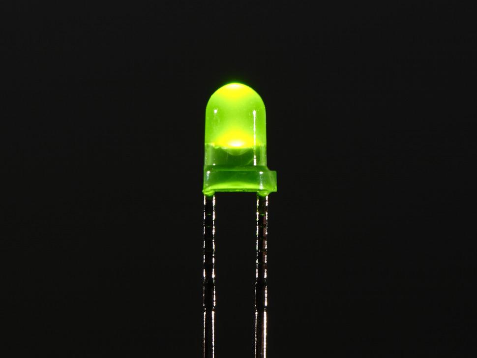 Adafruit Diffuus green 3 mm LED (25 stuks)