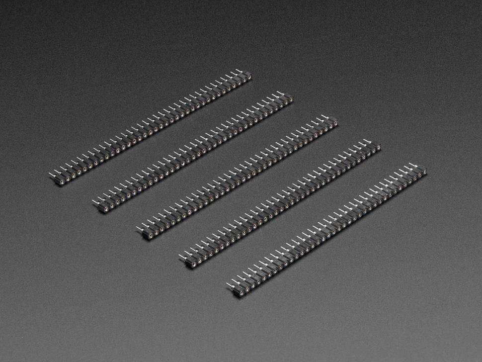 Adafruit 36 headers pins Zwitserse female socket - Verpakking van 5