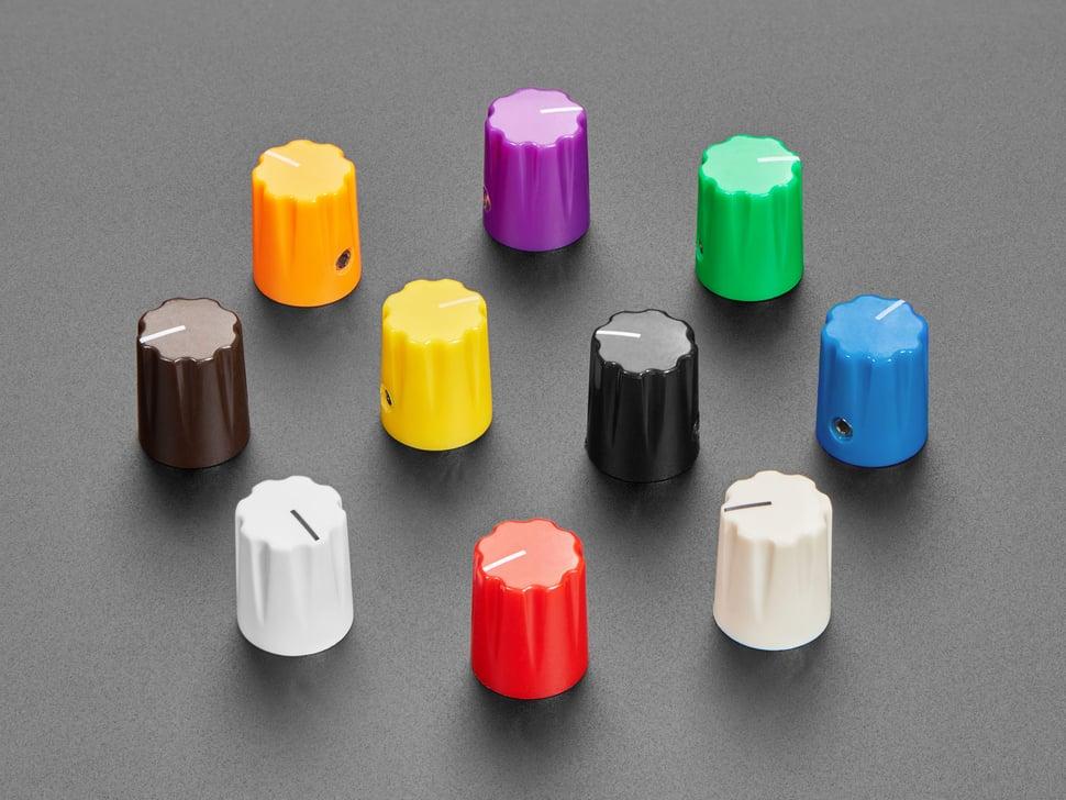 Adafruit Multi-Color Micro Potentiometer Knop - Regenboog 10-pack