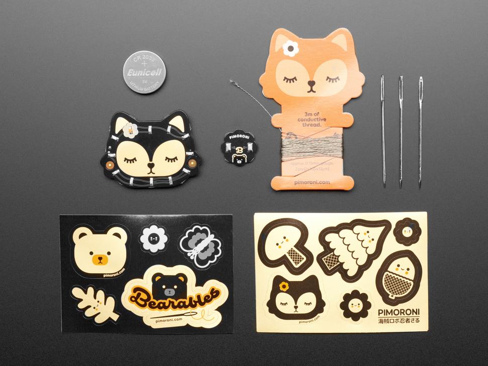 Adafruit Pimoroni Bearables Fox-kit