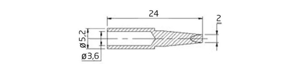 Velleman Punta di ricambio 2mm per saldatore VTSS300