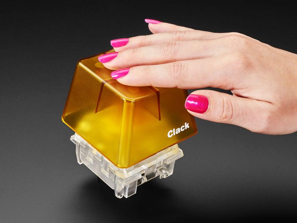 Adafruit Kailh Big Mechanical Key Switch - Lineair Donkergeel - 1 stuk