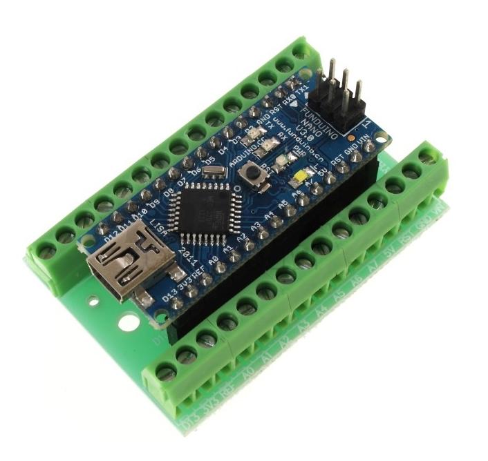 Arduino Nano scew terminal shield DIY