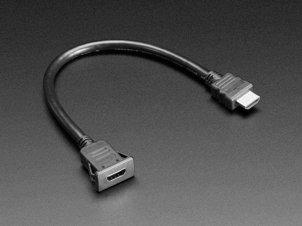 Adafruit Snap-In HDMI-kabel voor paneelmontage - 30 cm