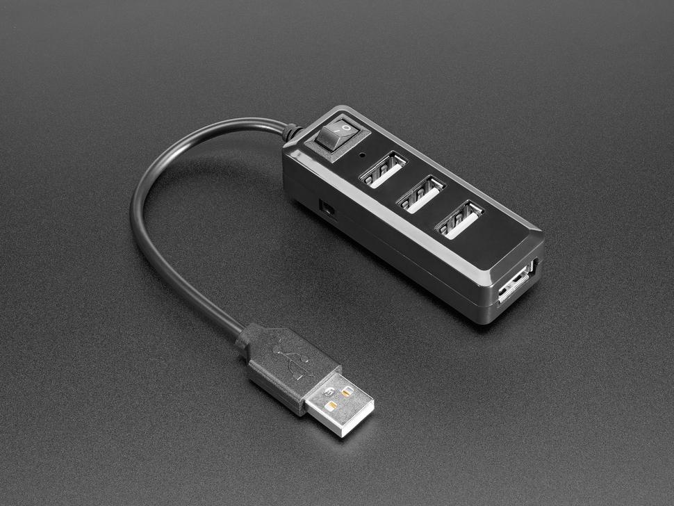 Adafruit USB Mini Hub met aan/uit-schakelaar