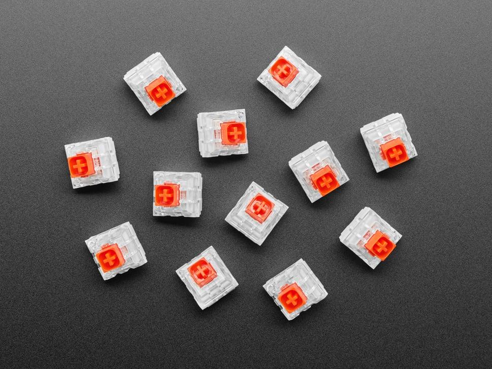 Adafruit Kailh mechanische sleutelschakelaars - Lineair rood - 12 stuks