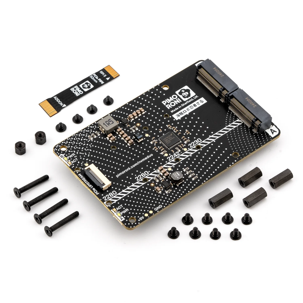 Pimoroni NVMe Base Duo voor Raspberry Pi 5