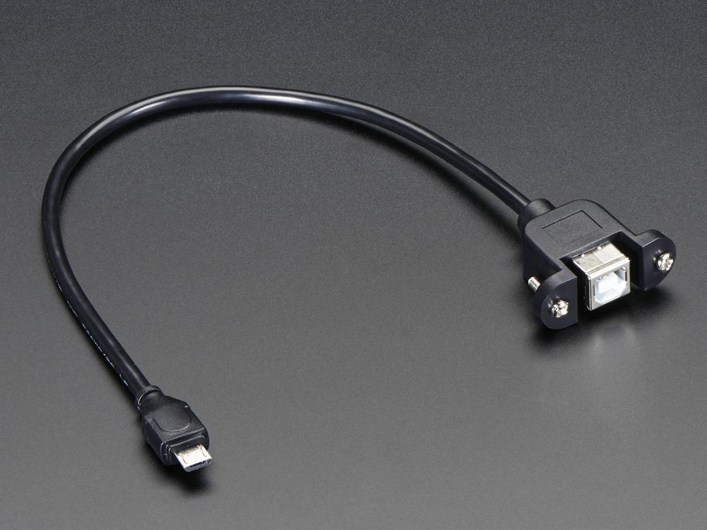 Op paneel gemonteerde USB-kabel - B-female naar micro-B-male