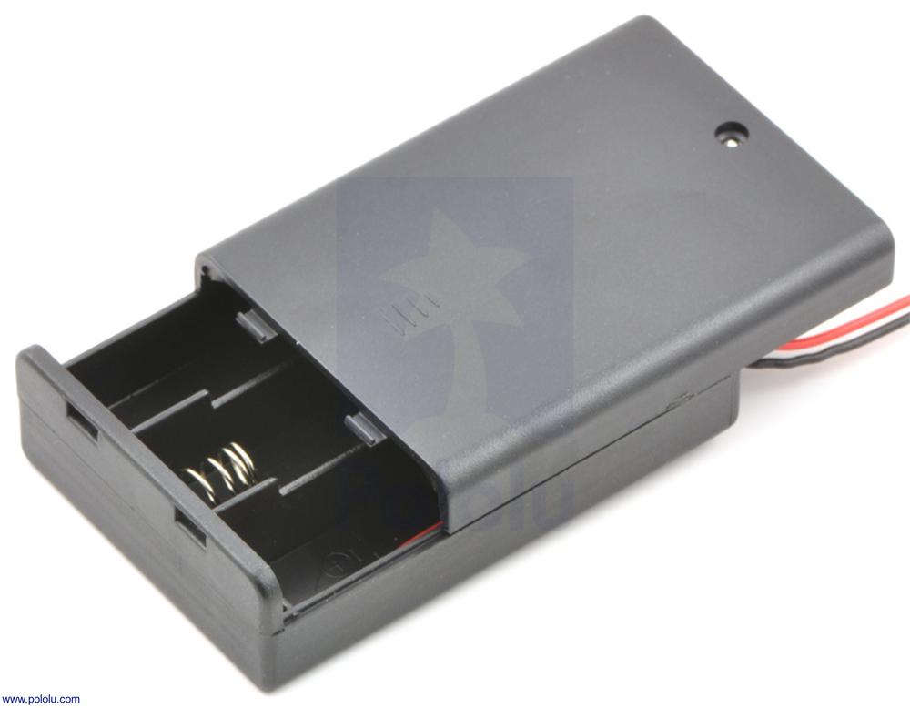 3-AA Battery Holder, Enclosed with Switch