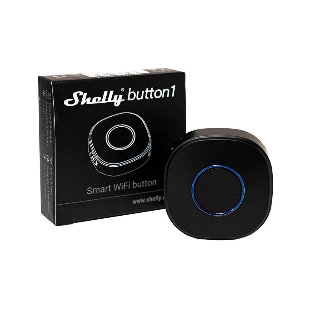 Shelly Button 1 - Zwart - WiFi Drukknop