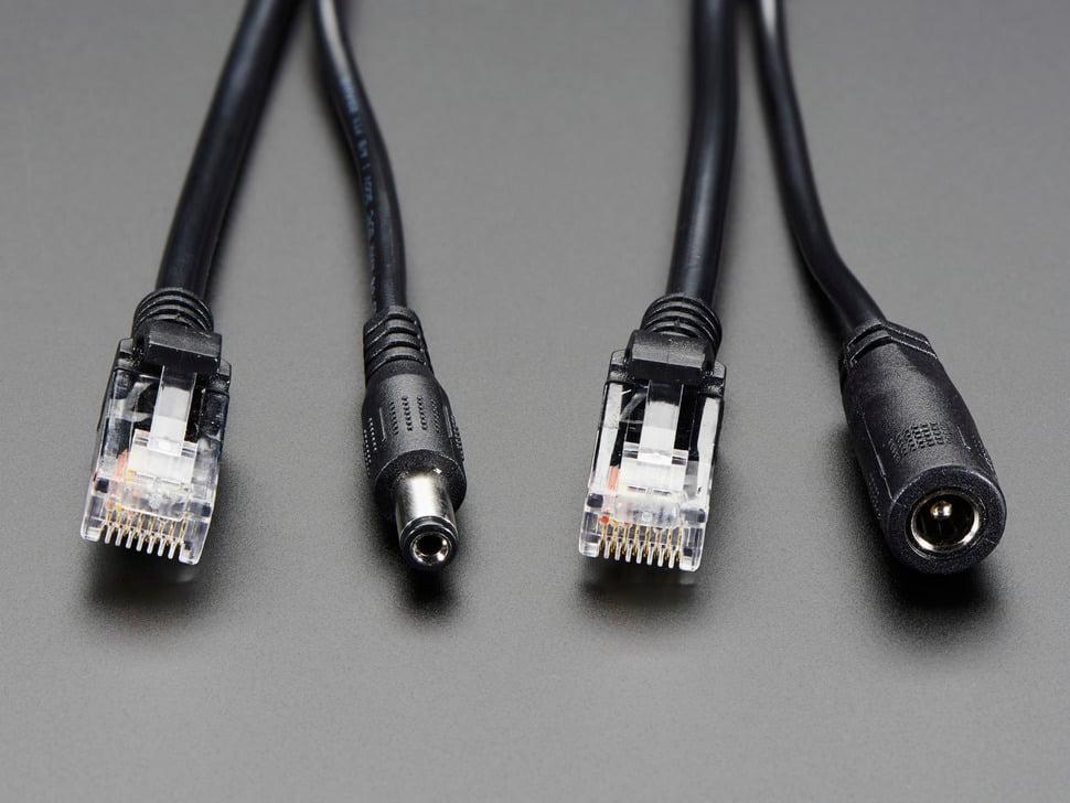 Adafruit Iniettore PoE Passivo Con Cavo Set [ADA435] | Alimentazione Su Ethernet 10/100 | Per Progetti IoT E Arduino | 9 VDC