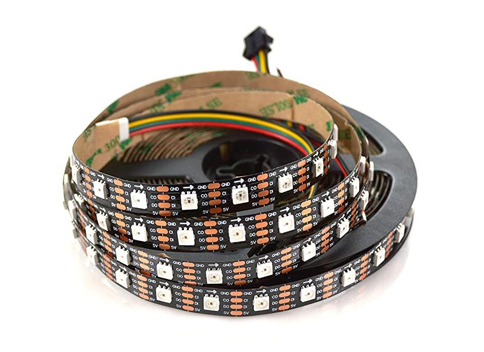 Digital HD107S RGB Led Strip 5V - 60 LEDs/meter - svart - 5 meter
