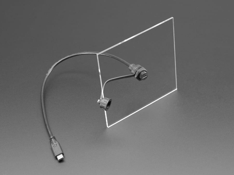 Adafruit USB C Kleine Ronde Paneelmontage Verlengkabel