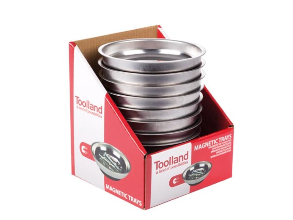 Toolland TOONBANKDISPLAY MET 10 MAGNETISCHE BAKJES - Ø 11 cm