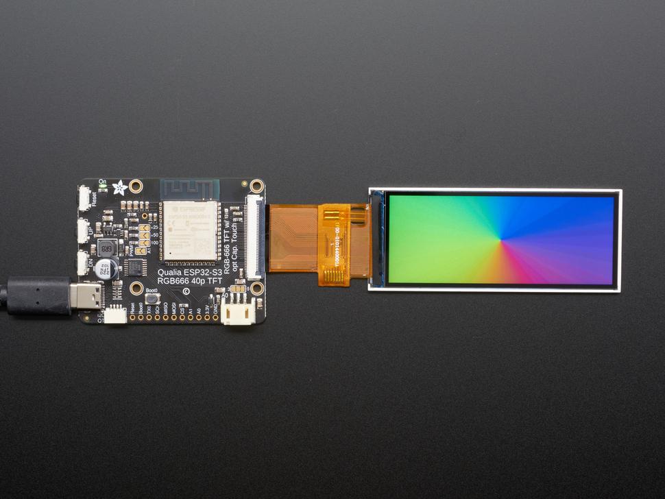 Adafruit Pantalla TFT RGB TTL rectangular - 3,2" 320x820 Sin pantalla táctil