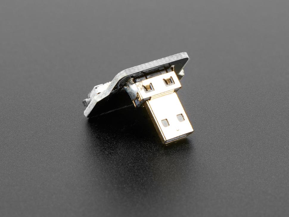 Adafruit DIY HDMI-kabelonderdelen - Rechthoekige (L-bocht) micro-HDMI-stekker