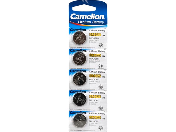 Camelion CR2025 Knoopcel - 3V - 170mAh - 5 stuks