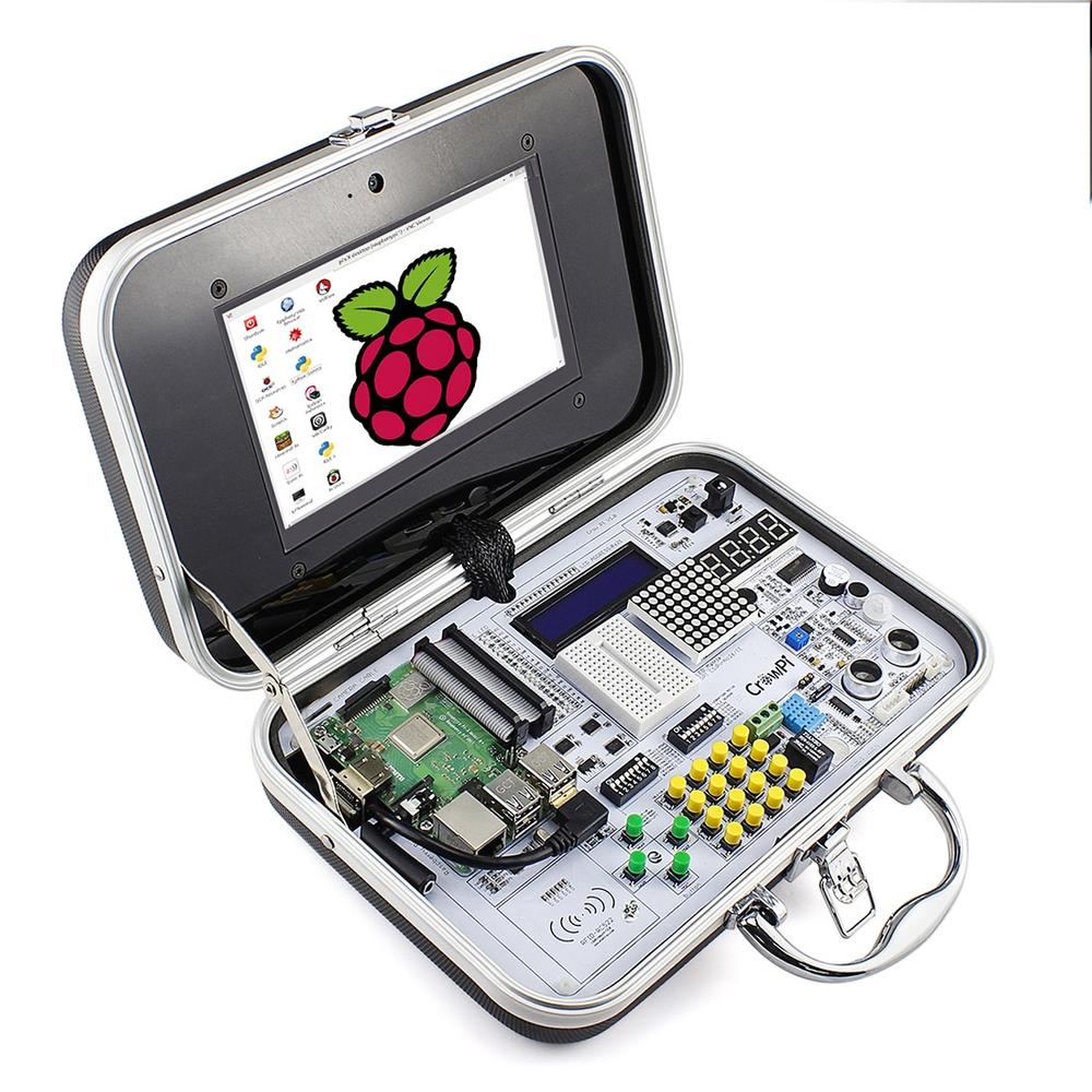 CrowPi - Compact Raspberry Pi Educational Kit - Advanced - Black - EU voeding