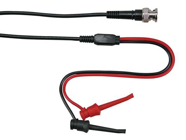 Coax cable 1m - bnc male + 2 miniature hook clips