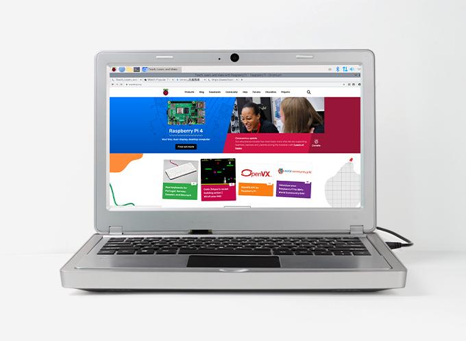 CrowPi2 - All in One Raspberry Pi Laptop & STEM Learning Platform - Grey -  EU power supply