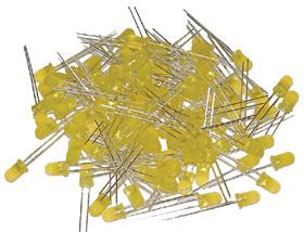 Yellow 3mm diffuse LED - 50 pieces