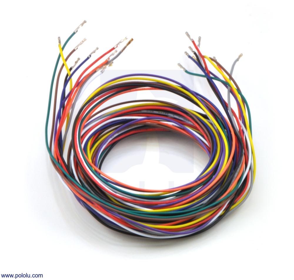 Wires with Pre-Crimped Terminals 10-Piece 10-Color Assortment F-F 60"