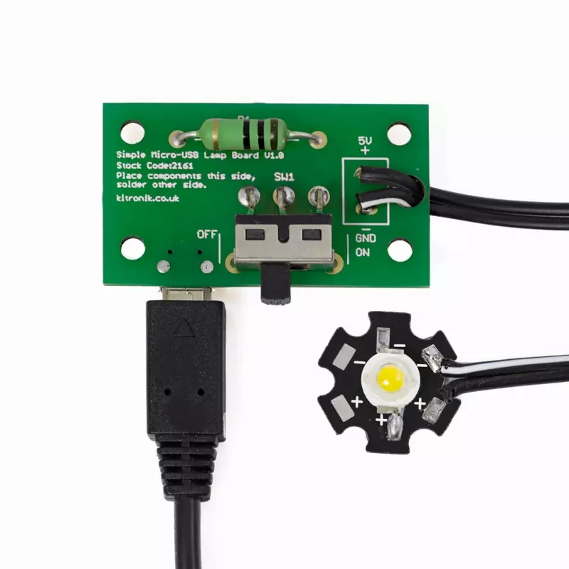 Kitronik Micro USB Lamp Kit - 1W LED V2.0