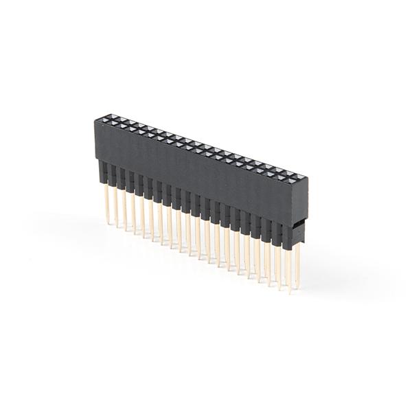 Extended GPIO female header - 2x20 pin (13,5 mm / 9,80 mm)