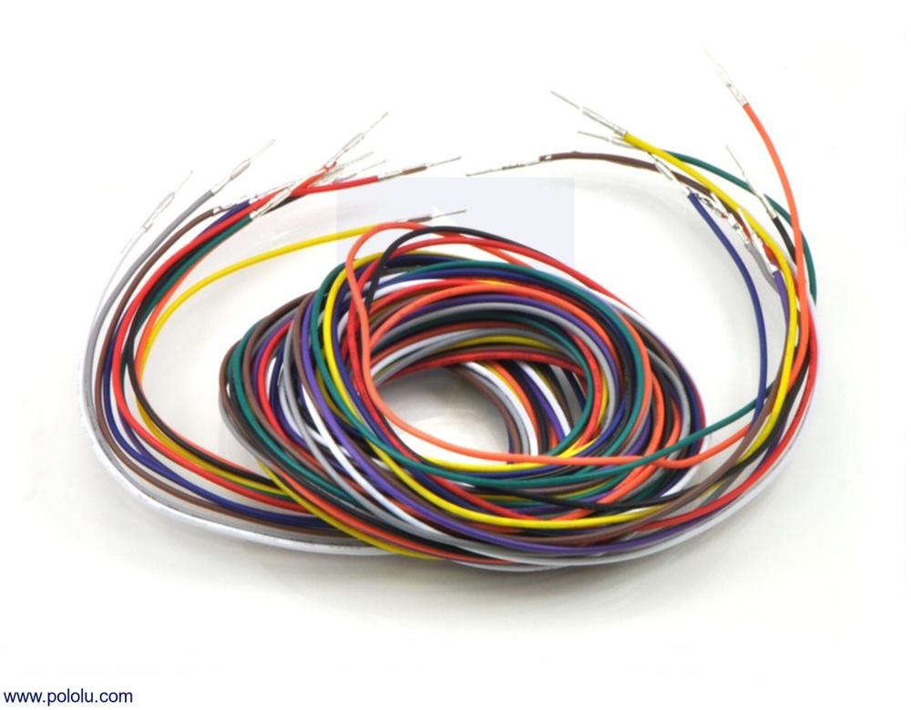 Wires with Pre-Crimped Terminals 10-Piece 10-Color Assortment M-M 60"
