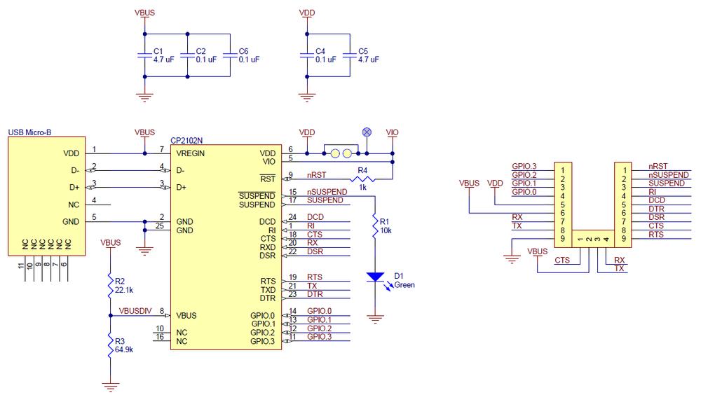 CP2102N Porta-adaptador USB-para-Serial - Opencircuit