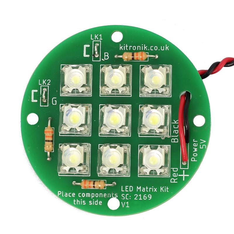 Kitronik Lâmpada matriz LED redonda de 5V - Opencircuit