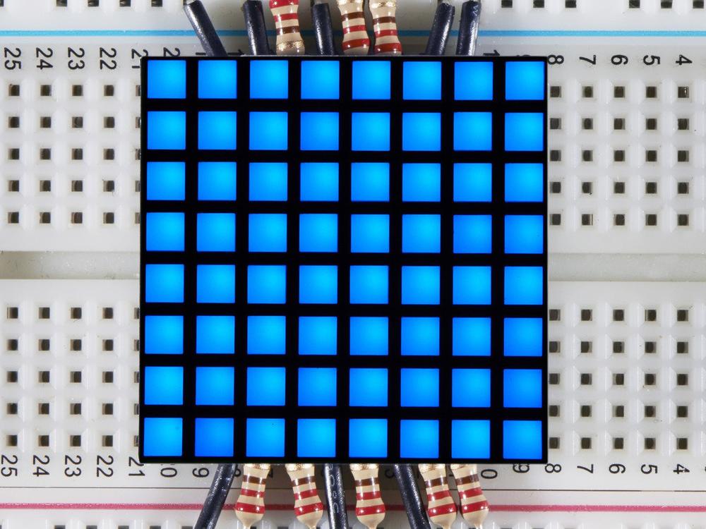 1,2 "8x8 Matrix Square Pixel - Blauw