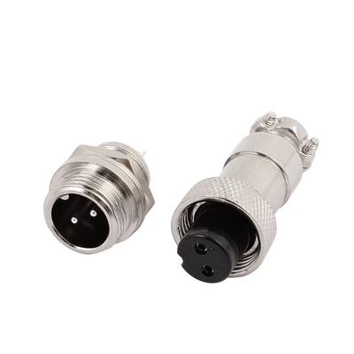 Gx12-2p Connector 2-pin - Male + Female - Built-in - Opencircuit