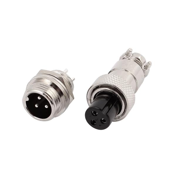 GX12-3P Connector 3-Pin - male + female - Opencircuit