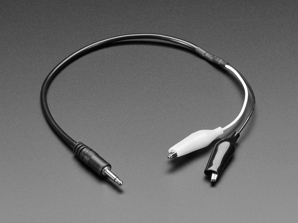 Adafruit 3,5 mm mono-audiostekker naar krokodillenklemmen