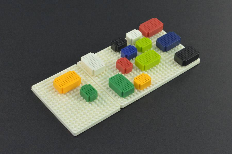 Kit de placa de construção de blocos multicoloridos