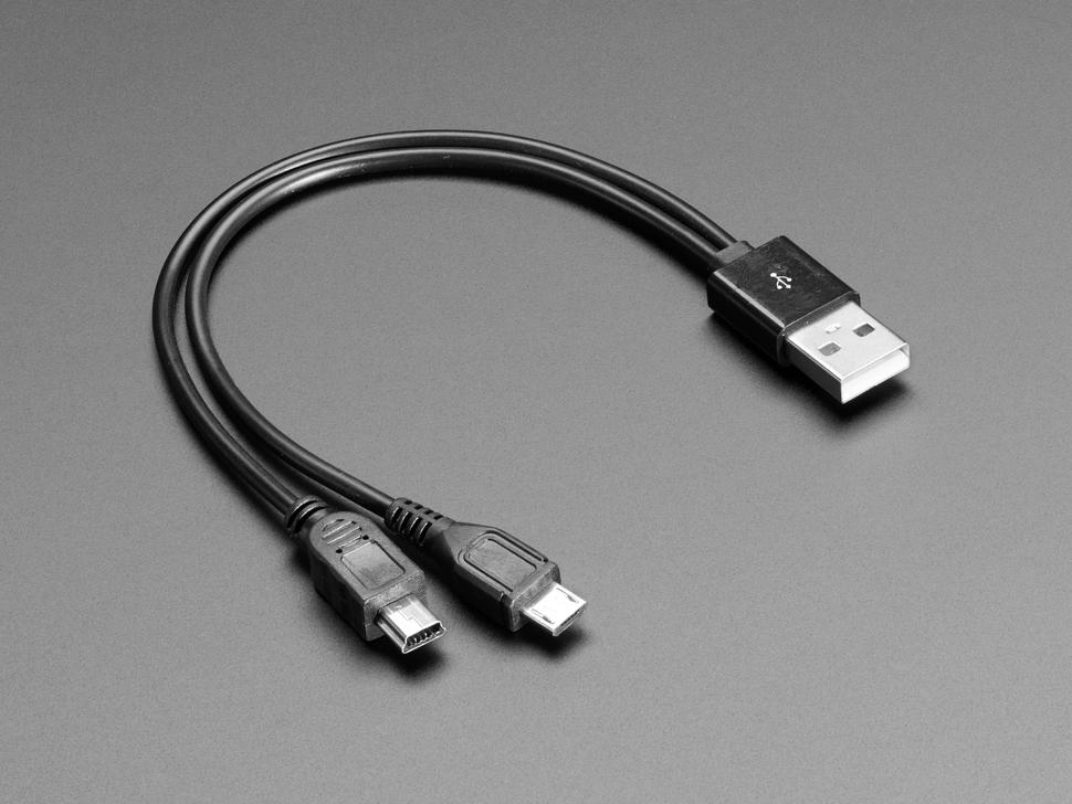 Adafruit USB kabel - 8" A naar Mini B opladen en Micro B-data