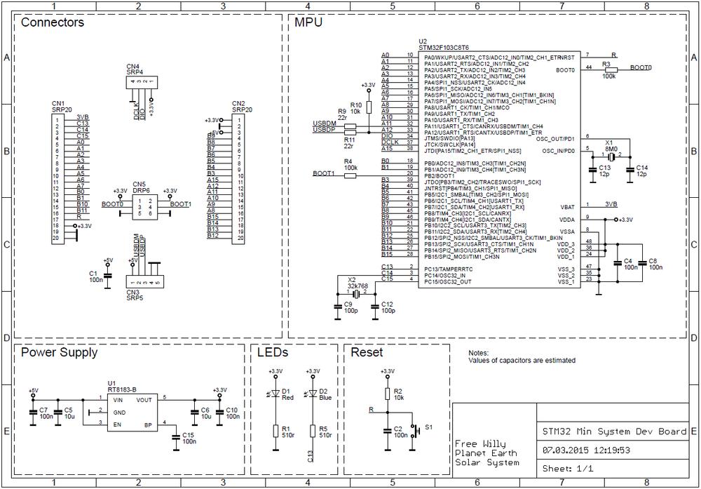 Placa De Desarrollo STM32 ARM STM32F103C8T6 - Opencircuit