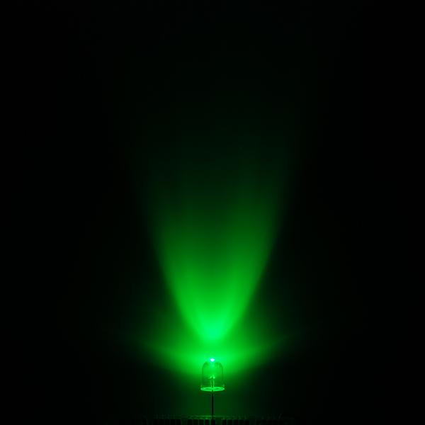 Superheldere LED - green 10 mm